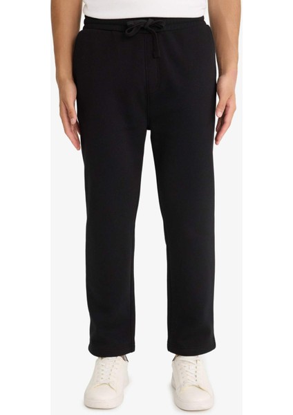 Regular Fit Eşofman Altı İçi Polarlı Basic Düz Cepli Beli Bağcıklı Düz Paça D7836AX25SP