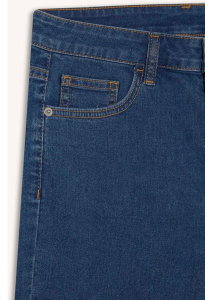 Normal Bel Katlamalı Paça Jean Bermuda Şort A1958AX25SM