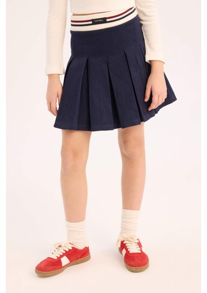 Kız Çocuk Pileli Gabardin Etek E0060A825Sp