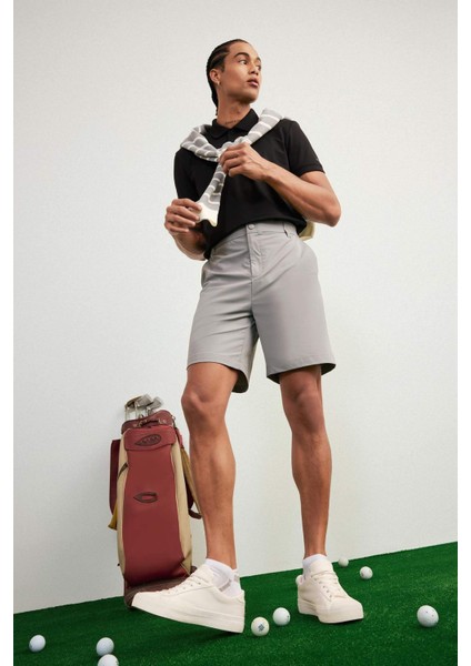Fit Slim Fit Dar Kesim Sporcu Dokuma Şort D9249AX25SP