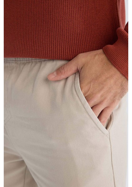 %100 Pamuk Regular Fit Normal Kesim Yazlık Jogger Pantolon D1045AX25SP