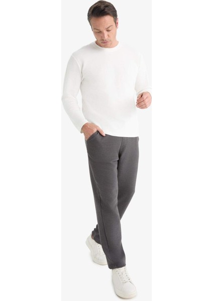 Regular Fit Cepli Düz Paça Dokulu Eşofman Altı D7603AX25SP