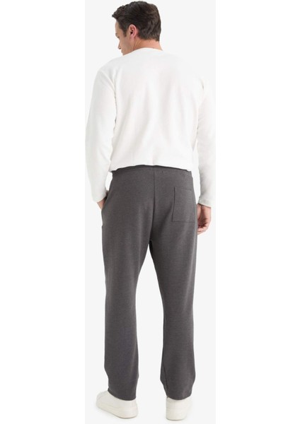 Regular Fit Cepli Düz Paça Dokulu Eşofman Altı D7603AX25SP