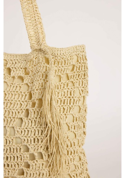 Kadın Hasır Omuz Çantası E1411AXNS