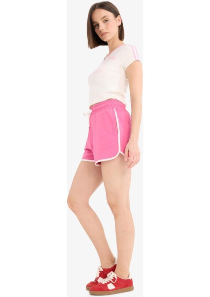 Coool Regular Fit Beli Lastikli Bağcıklı Kalın Mini Şort A6224AX25SM