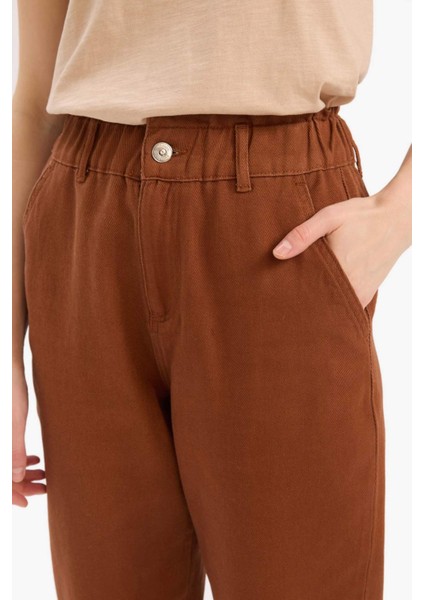 Paperbag Gabardin Kumaş Pantolon Cepli Standart Paça S2790AZ25SP