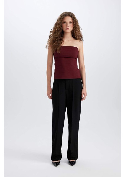Wide Leg Klasik Kumaş Pantolon Normal Bel Geniş Paça Standart Boy E1518AX24WN