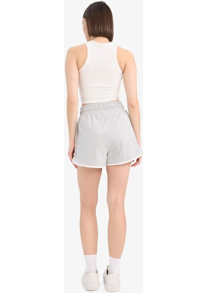 Coool Regular Fit Beli Lastikli Bağcıklı Kalın Mini Şort A6224AX25SM