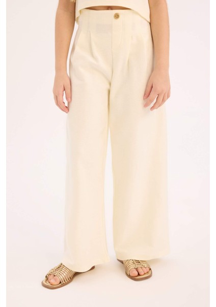 Kız Çocuk 2'li Takım Kolsuz Bluz Geniş Bol Paça Pantolon D9487A825SM