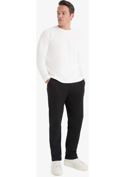 Regular Fit Cepli Düz Paça Dokulu Eşofman Altı D7603AX25SP