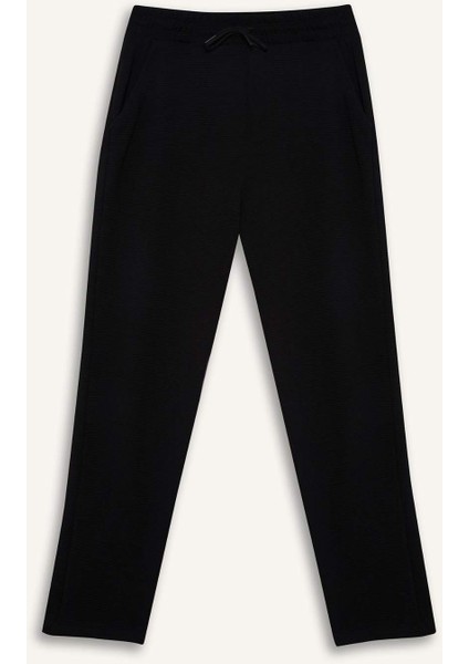 Regular Fit Cepli Düz Paça Dokulu Eşofman Altı D7603AX25SP