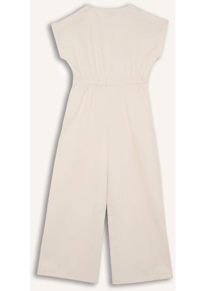 Kız Çocuk Gabardin Kısa Kollu Tulum D9308A825SM