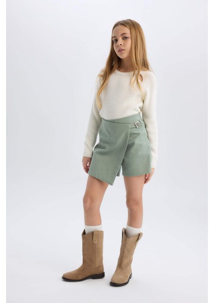 Kız Çocuk Gabardin Şort Etek D9302A825SP