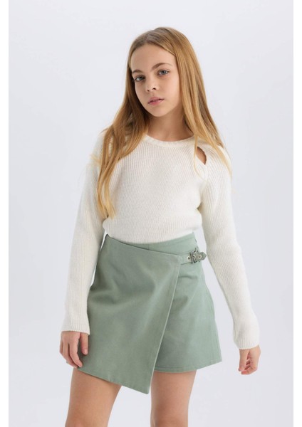 Kız Çocuk Gabardin Şort Etek D9302A825SP