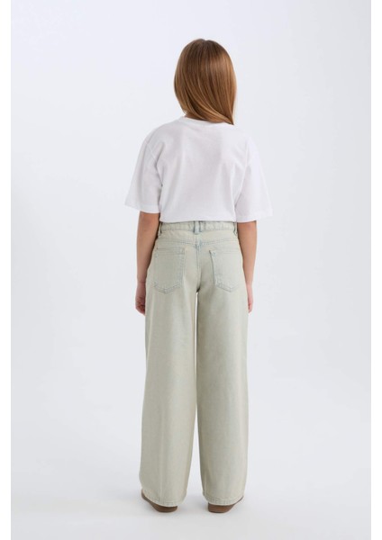 Kız Çocuk Wide Leg Geniş Paça Jean Pantolon D9128A825SP