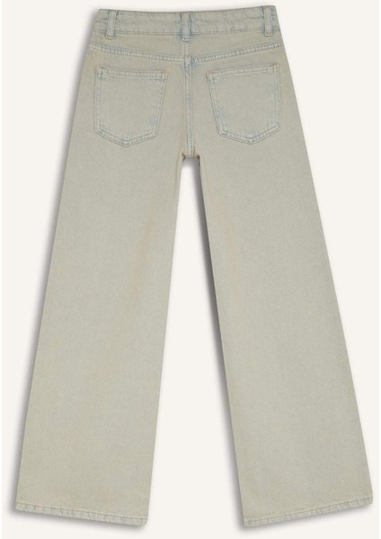 Kız Çocuk Wide Leg Geniş Paça Jean Pantolon D9128A825SP