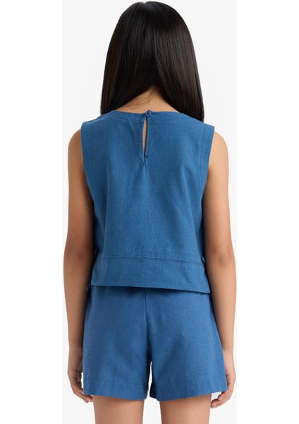 Kız Çocuk Kolsuz Bluz D7785A825SM