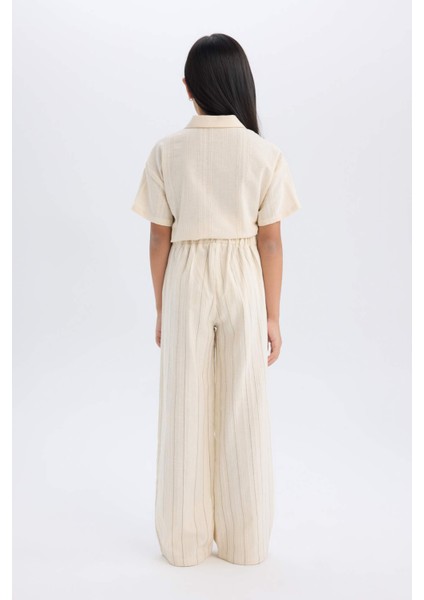 Kız Çocuk Wide Leg Geniş Paça Pamuklu Pantolon D9132A825SP