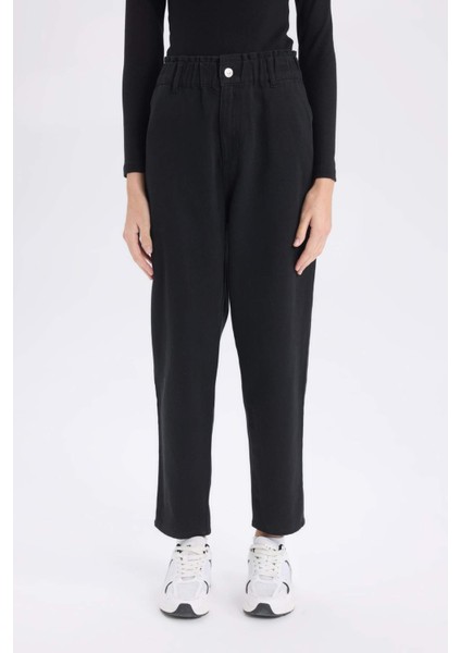 Paperbag Gabardin Kumaş Pantolon Cepli Standart Paça Gabardin Pantolon S2790AZ25SP