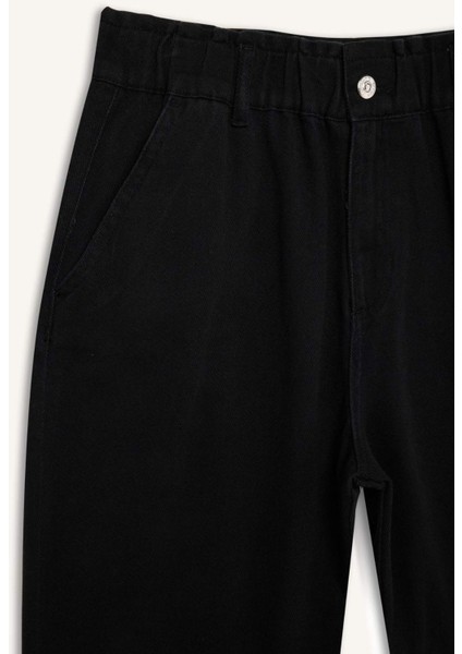 Paperbag Gabardin Kumaş Pantolon Cepli Standart Paça Gabardin Pantolon S2790AZ25SP