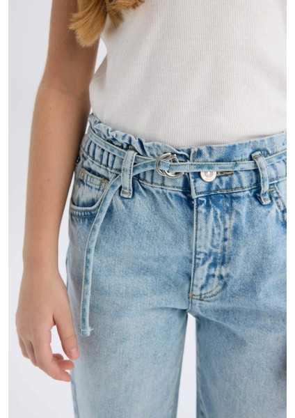 Kız Çocuk Paperbag Dar Paça Jean Pantolon D9696A825SP