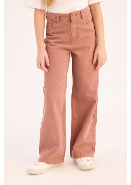 Kız Çocuk Wide Leg Geniş Paça Pamuklu Pantolon D9131A825SM
