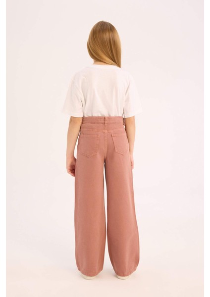 Kız Çocuk Wide Leg Geniş Paça Pamuklu Pantolon D9131A825SM