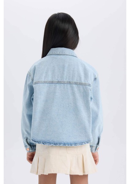 Kız Çocuk Pamuklu Denim Ceket D9699A825SP