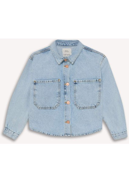 Kız Çocuk Pamuklu Denim Ceket D9699A825SP