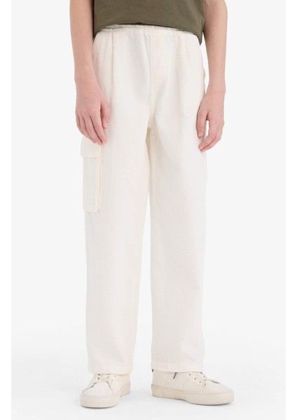 Erkek Çocuk Wide Leg Standart Paça Gabardin Pantolon E1586A825SM