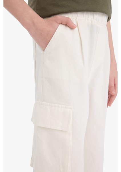 Erkek Çocuk Wide Leg Standart Paça Gabardin Pantolon E1586A825SM