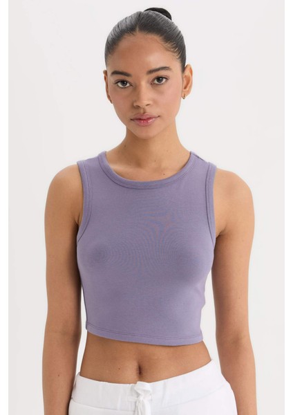 Fit Standart Fit Bisiklet Yaka Modal Sporcu Atlet D7122AX25SP