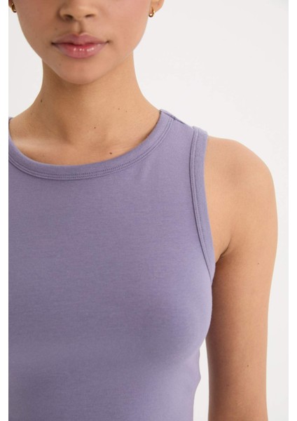 Fit Standart Fit Bisiklet Yaka Modal Sporcu Atlet D7122AX25SP