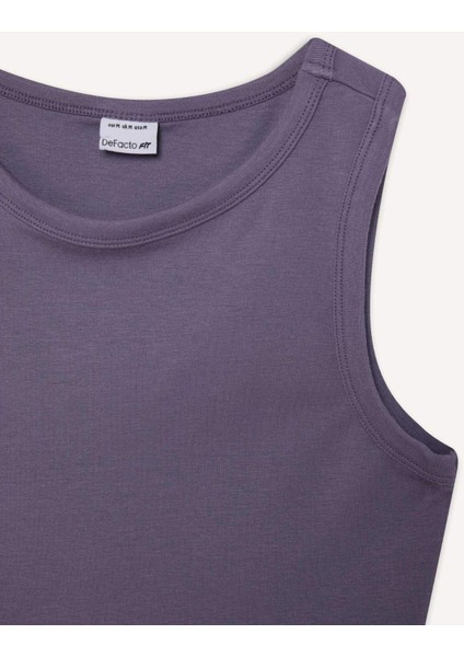 Fit Standart Fit Bisiklet Yaka Modal Sporcu Atlet D7122AX25SP