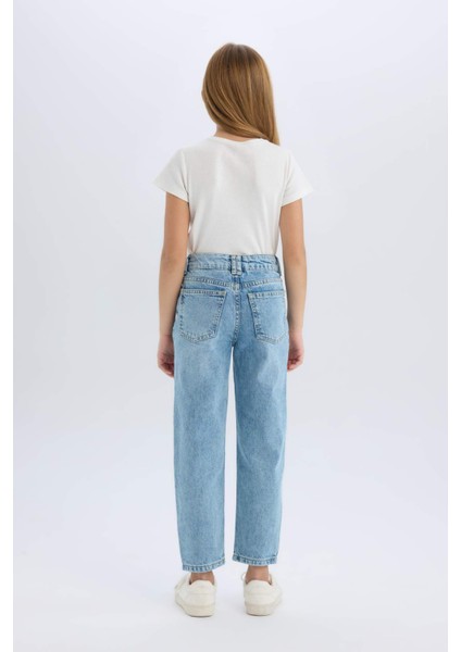 Kız Çocuk Mom Fit Standart Paça Jean Pantolon D9155A825SP