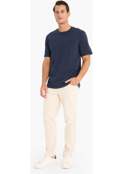 %100 Pamuk New Regular Fit Bisiklet Yaka Kısa Kollu Basic Düz Pike Tişört D7931AX25SP