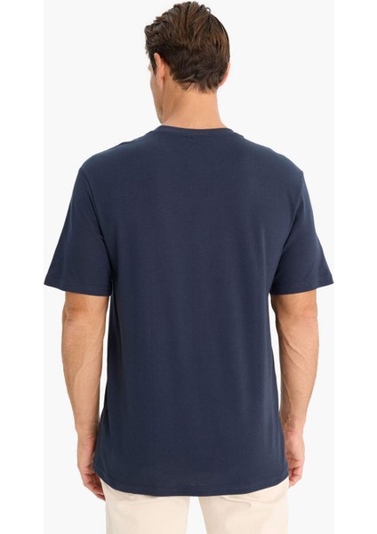 %100 Pamuk New Regular Fit Bisiklet Yaka Kısa Kollu Basic Düz Pike Tişört D7931AX25SP