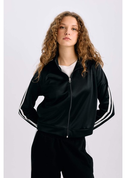 Oversize Geniş Kalıp Cepli Fermuarlı Spor Hırka E1803AX24WN