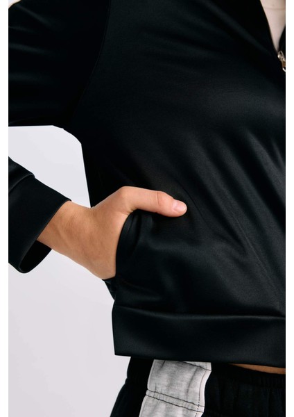 Oversize Geniş Kalıp Cepli Fermuarlı Spor Hırka E1803AX24WN