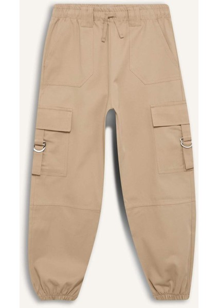 Kız Çocuk Paraşüt Kargo Jogger Paça Pamuklu Pantolon D7608A825SP