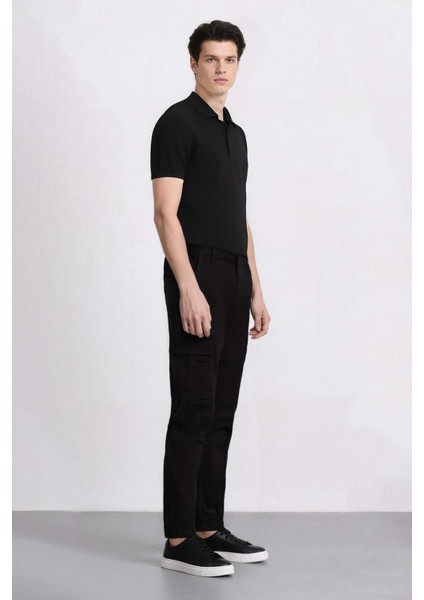 Regular Gabardin Jogger Pantolon Kargo Cepli Beli Paçası Lastikli C9163AX25SP
