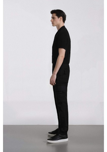 Regular Gabardin Jogger Pantolon Kargo Cepli Beli Paçası Lastikli C9163AX25SP