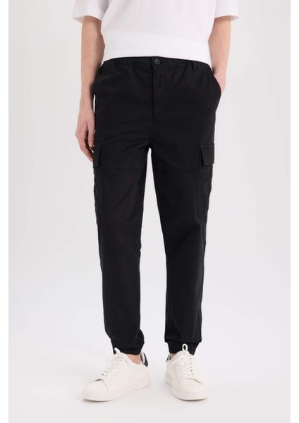 Regular Gabardin Jogger Pantolon Kargo Cepli Beli Paçası Lastikli C9163AX25SP