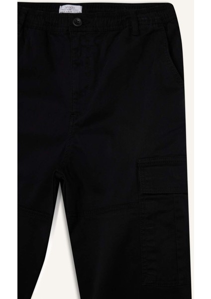 Regular Gabardin Jogger Pantolon Kargo Cepli Beli Paçası Lastikli C9163AX25SP