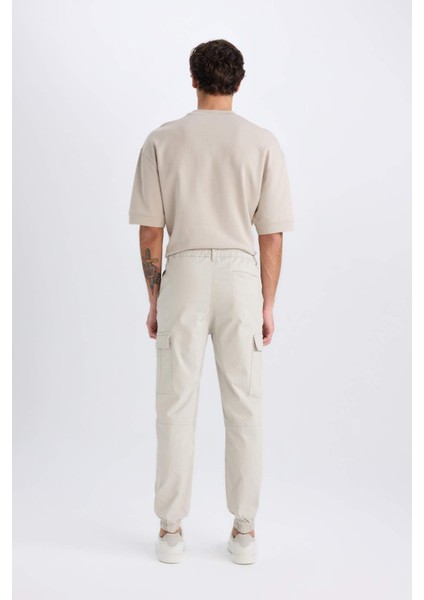 Regular Gabardin Jogger Pantolon Kargo Cepli Beli Paçası Lastikli C9163AX25SP
