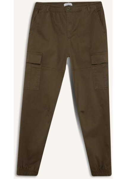 Regular Gabardin Jogger Pantolon Kargo Cepli Beli Paçası Lastikli C9163AX25SP