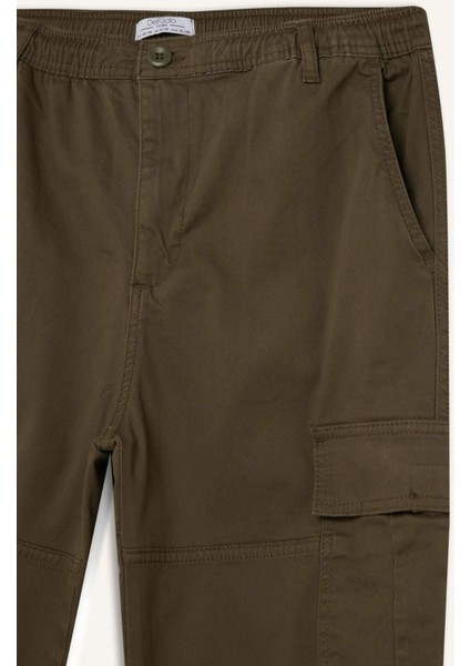 Regular Gabardin Jogger Pantolon Kargo Cepli Beli Paçası Lastikli C9163AX25SP