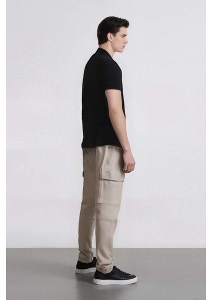 Jogger Gabardin Pantolon Beli Lastikli Kargo Cepli Lastikli Paça E1037AX24WN