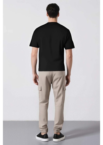 Jogger Gabardin Pantolon Beli Lastikli Kargo Cepli Lastikli Paça E1037AX24WN