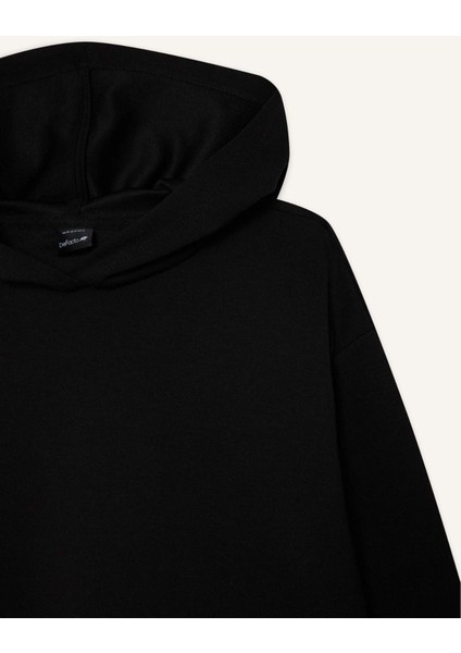 Fit Standart Fit Kapüşonlu Skuba Dalgıç Kumaş Sporcu Basic Düz Sweatshirt A5626AX25SP